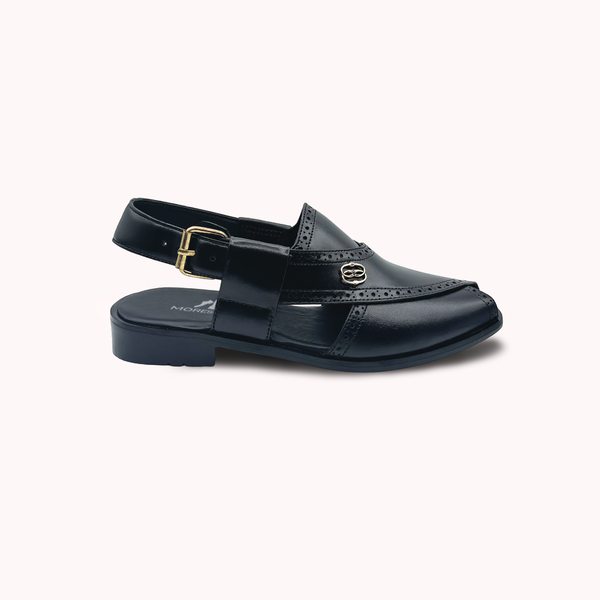 Regal Black Edition Peshawari Chappal- P7