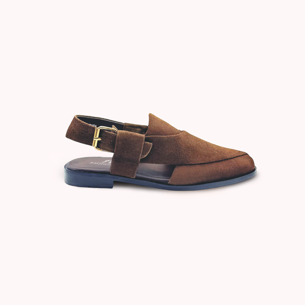 Cocoa Luxe Velvet Peshawari Chappal- P6