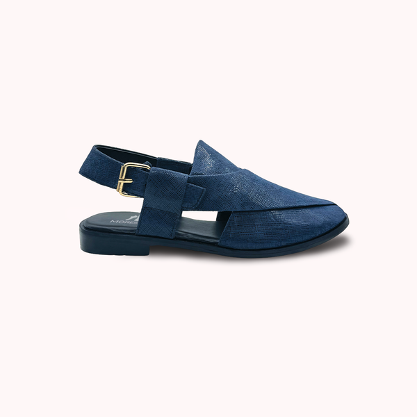 Majestic Blue Royale Peshawari Chappal- P10